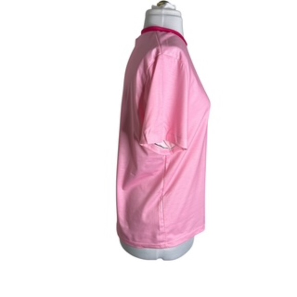 NWOT Cancer Awareness Embroidered Look Pink Crew Neck Tee-Shirt Size L - Picture 3 of 4